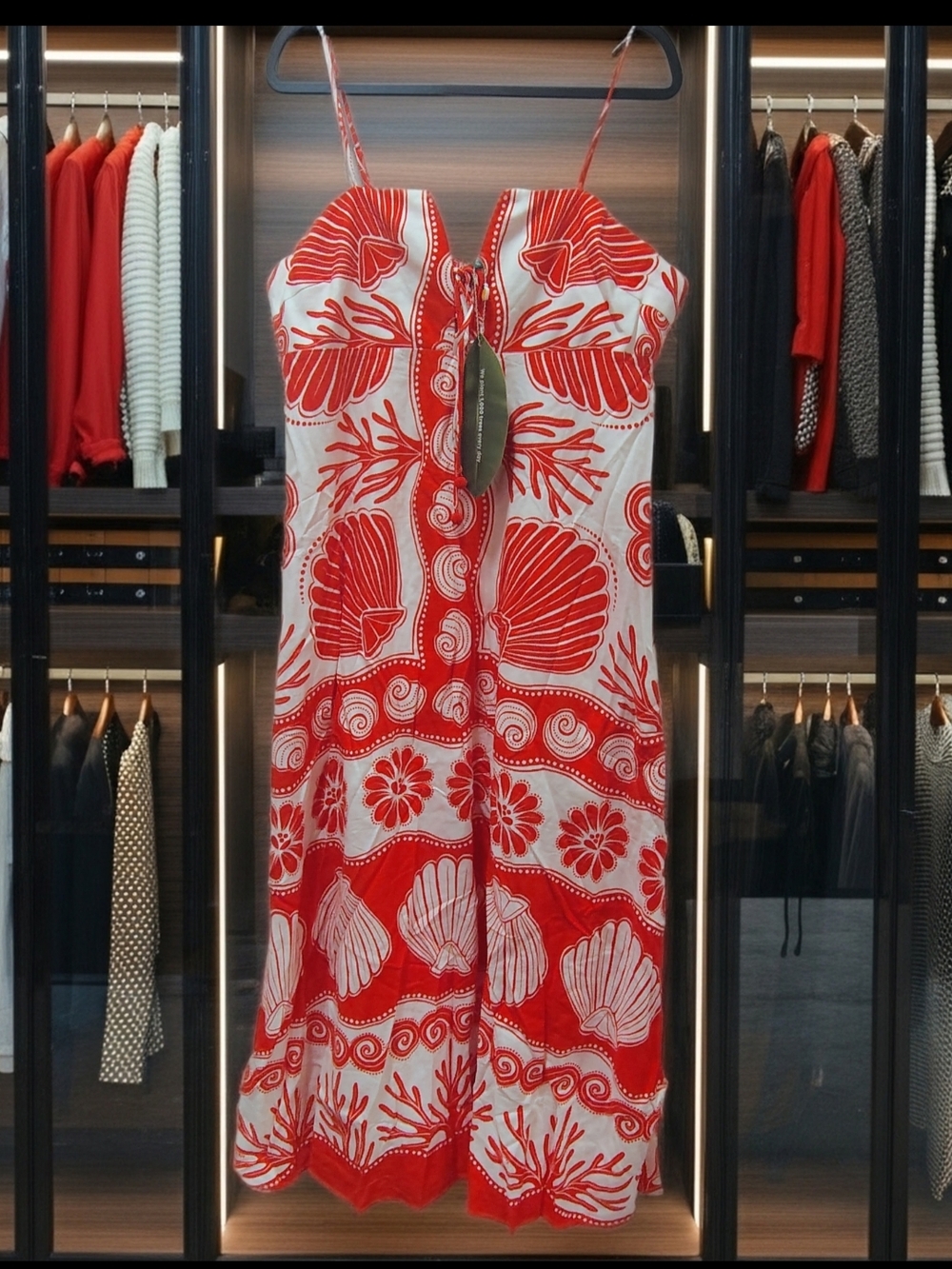 FARM Rio Ainika Shell White Shell Maxi Dress NWT - Picture 6 of 8